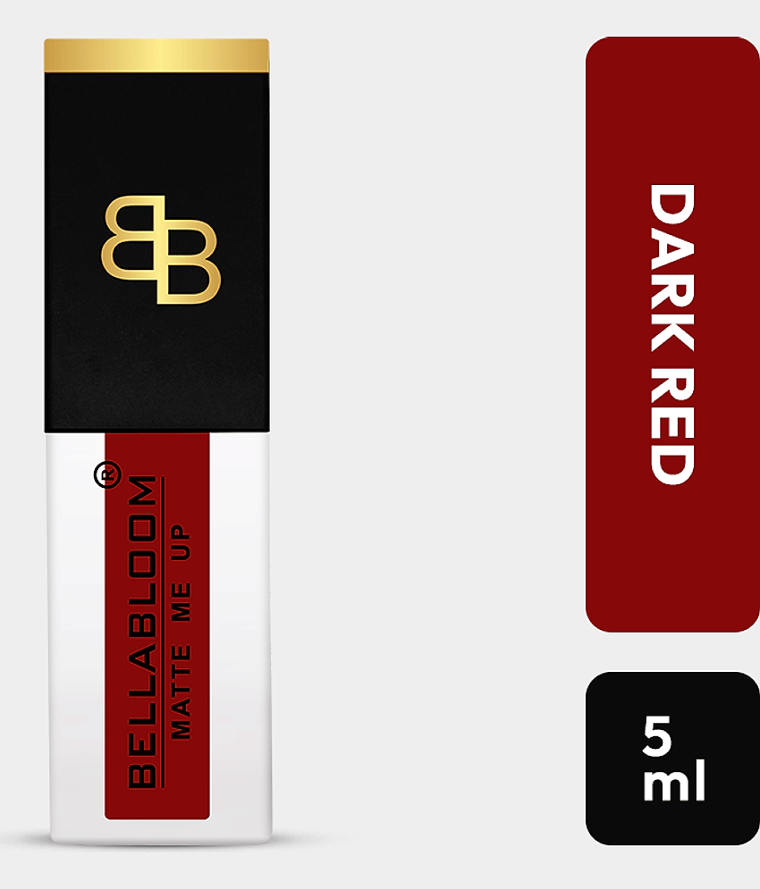 BELLABLOOM Dark Red Liquid Matte Lipstick Shade, 5ml (Pack of 1) view 2