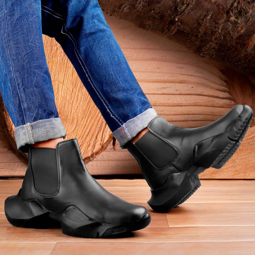 Bxxy's Faux Leather Comfort Wear Premium Chelsea Boots for Men view 2