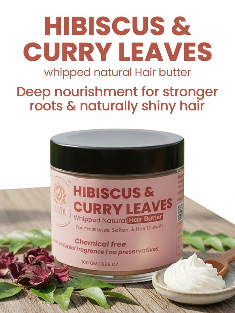 Kaaya Natural Hibiscus & Curry Leaves Whipped Natural Hair Butter – 100gm view 2