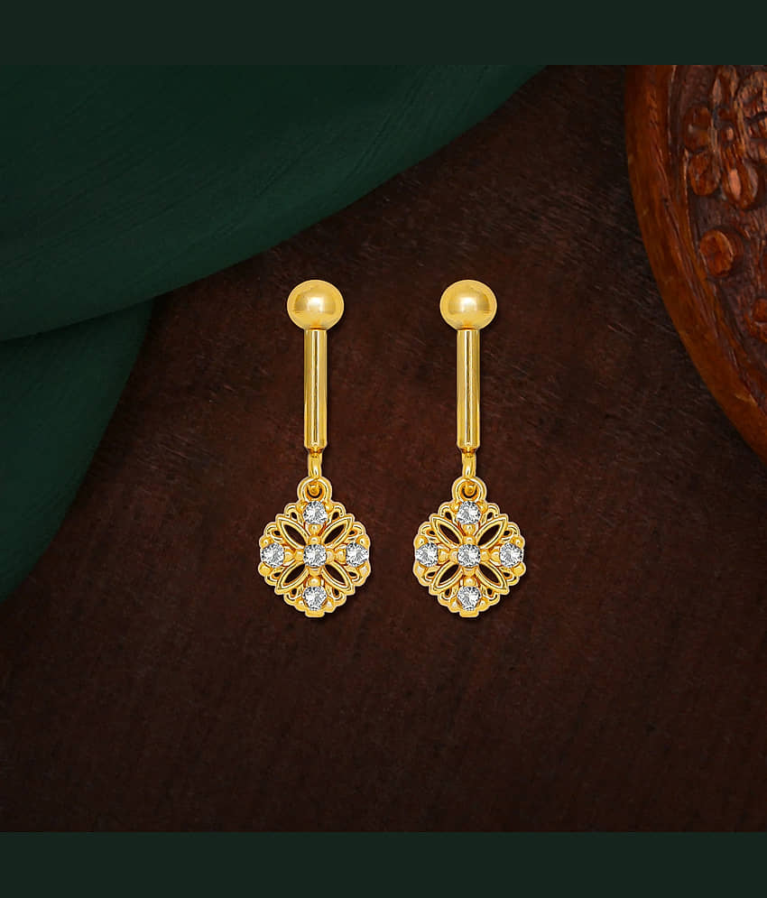 Drashti Collection Golden Jhumki Earrings ( Pack of 1 ) view 2