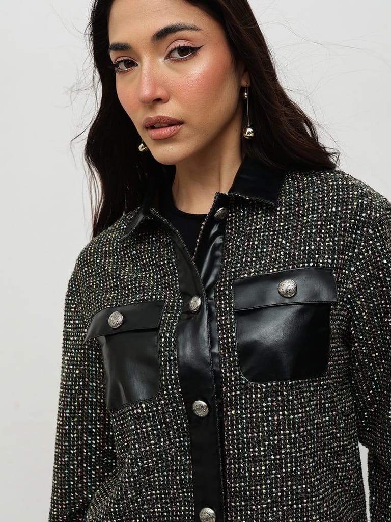 Black Tweed Co-ord Set view 2