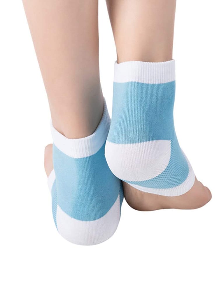 EZYFIT SILICON GEL HEEL SOCKS I DRY HARD CRACKED REPAIR PAD I SWELLING AND PAIN RELIEF I CUSHION SUPPORT I FOOT CARE I ANKLE PROTECTION view 2