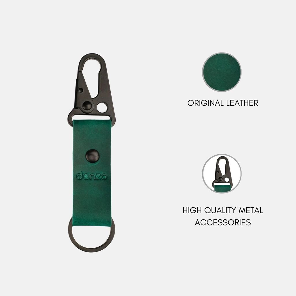 CruiserClip Leather Key Chain - Green view 2