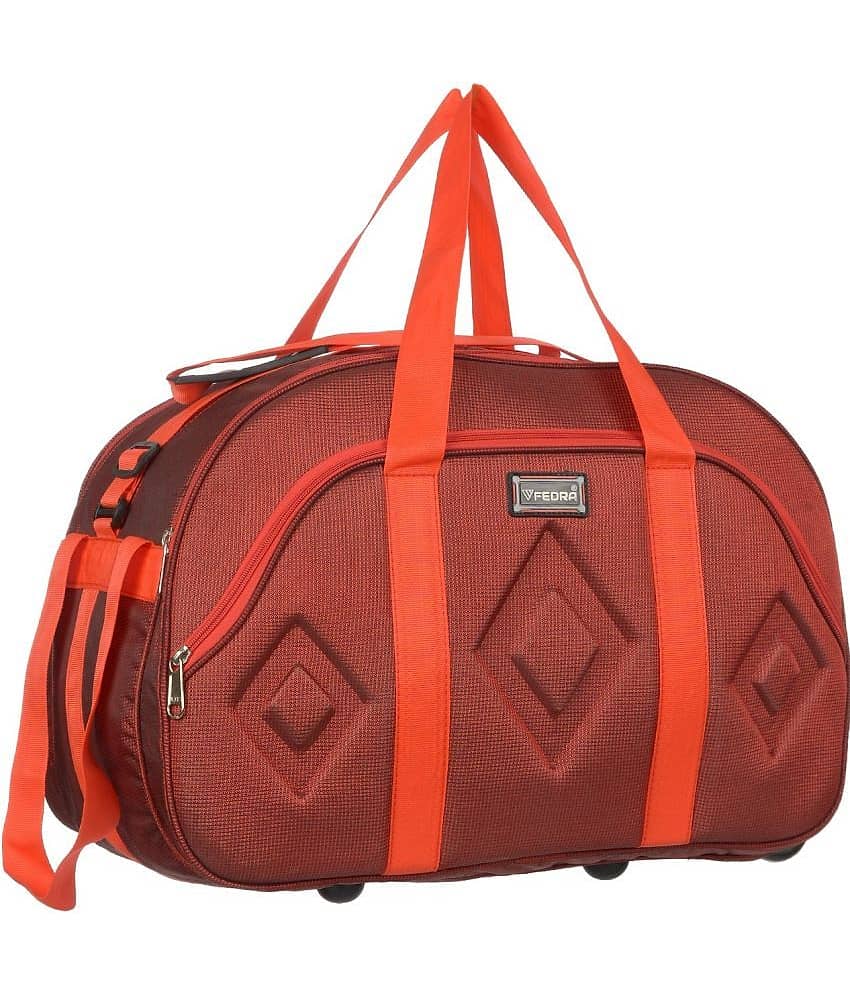FEDRA - 40 Ltrs Maroon Polyester Duffle Bag