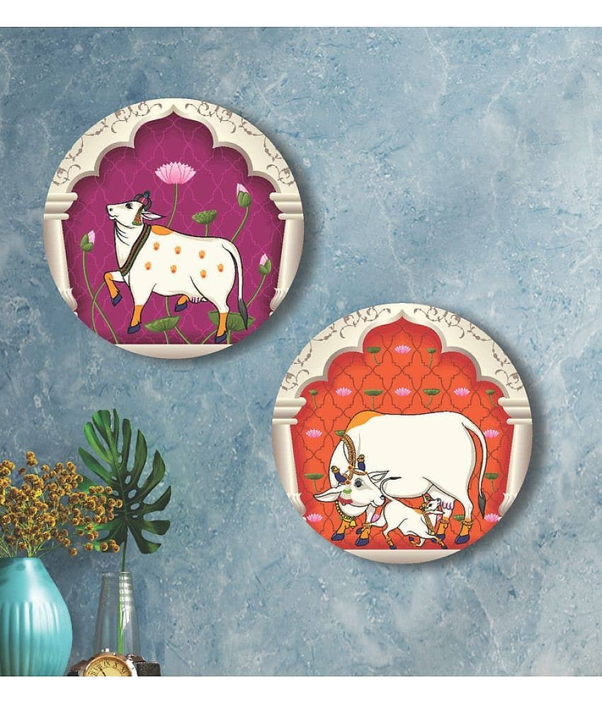 Saf Pichwai Cow wall hanging MDF Painting