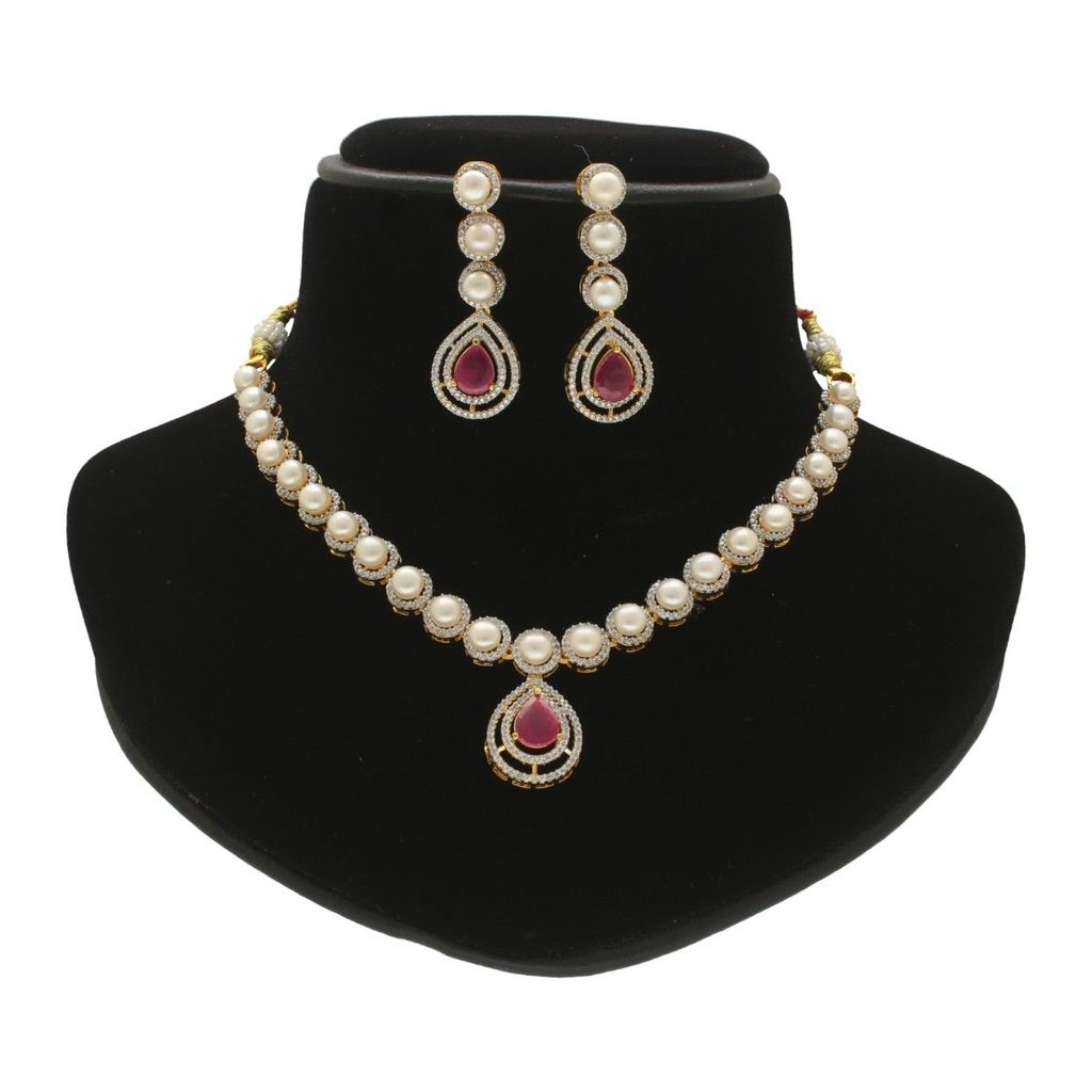 Imperial Drape Pearl Necklace Set view 2