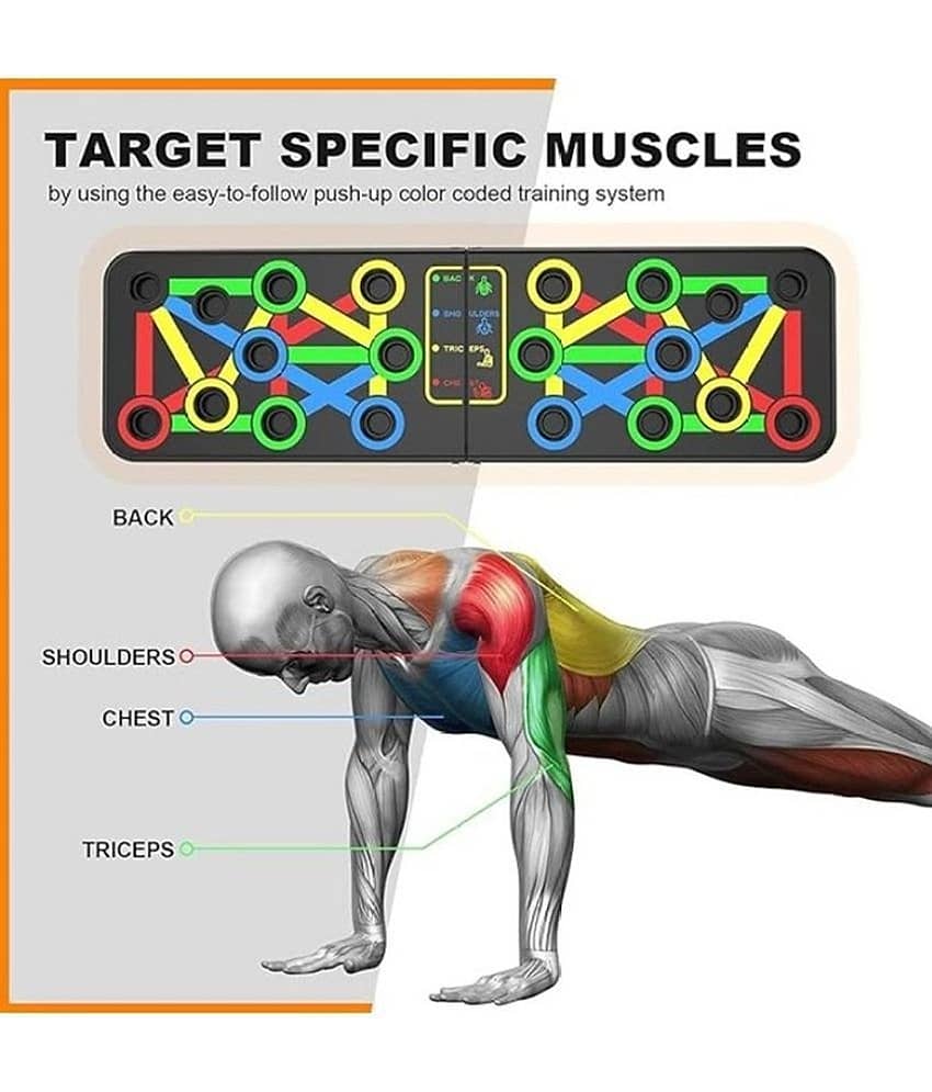 Horsefit Pushup Board, 15 in 1 Push up board for men, push up bar, push up stand, pushup bars, gym equipment for men, excersing equipment, chest workout equipment (Black) view 2