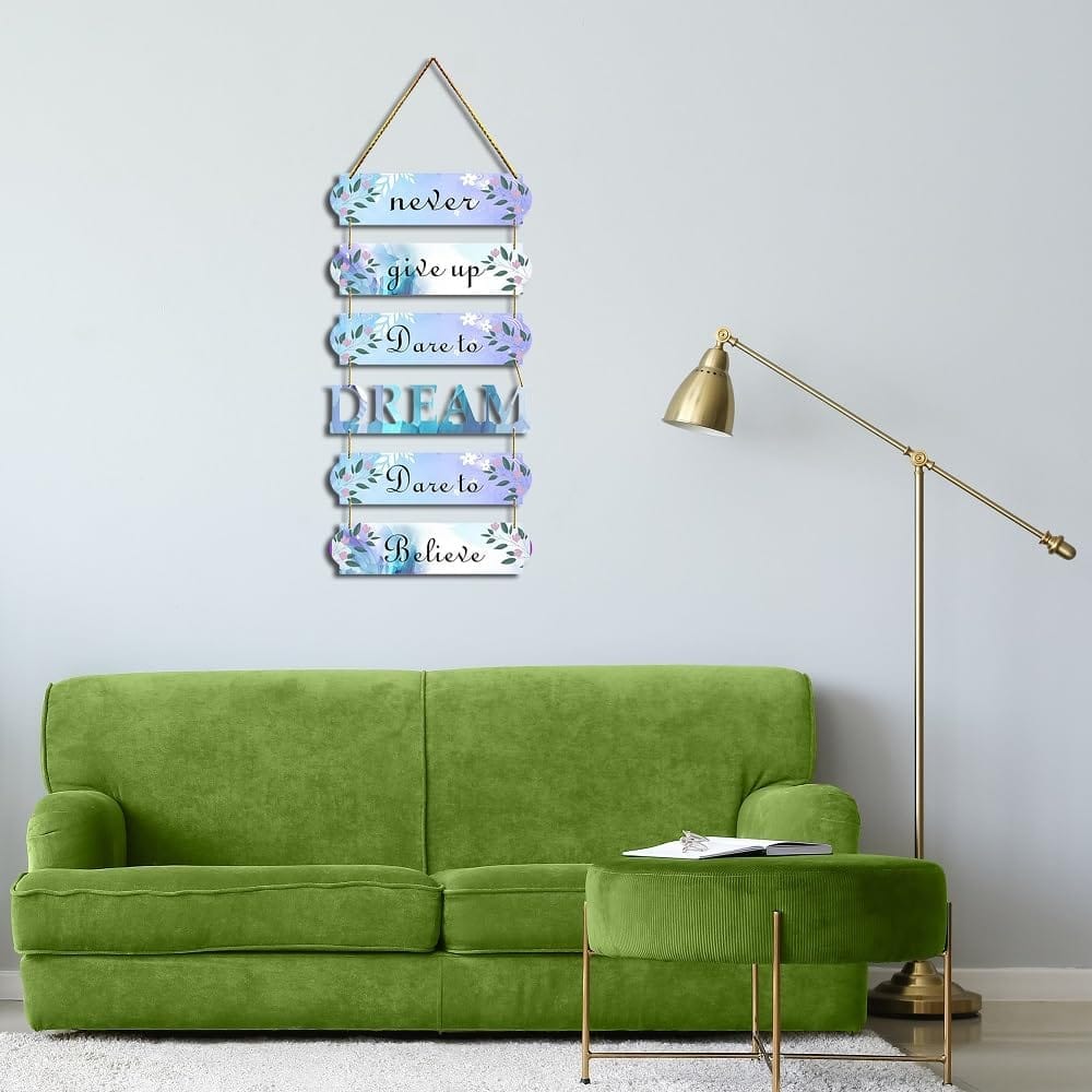 Charmor never give up Dare to Dream Decorative Wall Hanger for Livingroom | Bedroom | Gifts | Home Decoration | Modern Artworks Decor (WH3019) view 2