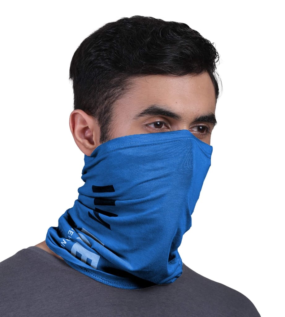 FREECULTR Unisex Bamboo Bandana, Anti Microbial Super Soft & Comfort Fit, Breathable Multipurpose Headband - Printed Pack of 3-Pastle Peach,Pilot Blue,White view 2