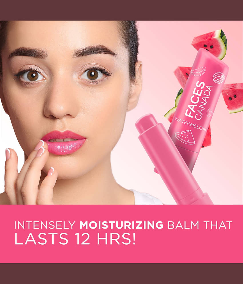 Faces Canada Color Lip Balm - Watermelon 02, 4.5G, Pink Tint, 12 Hr Moisturizing For Dry Lips view 2