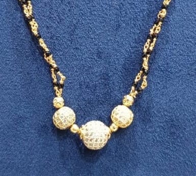 "Stunning Gold Plated Beads Mangalsutra Necklace for Women" view 2