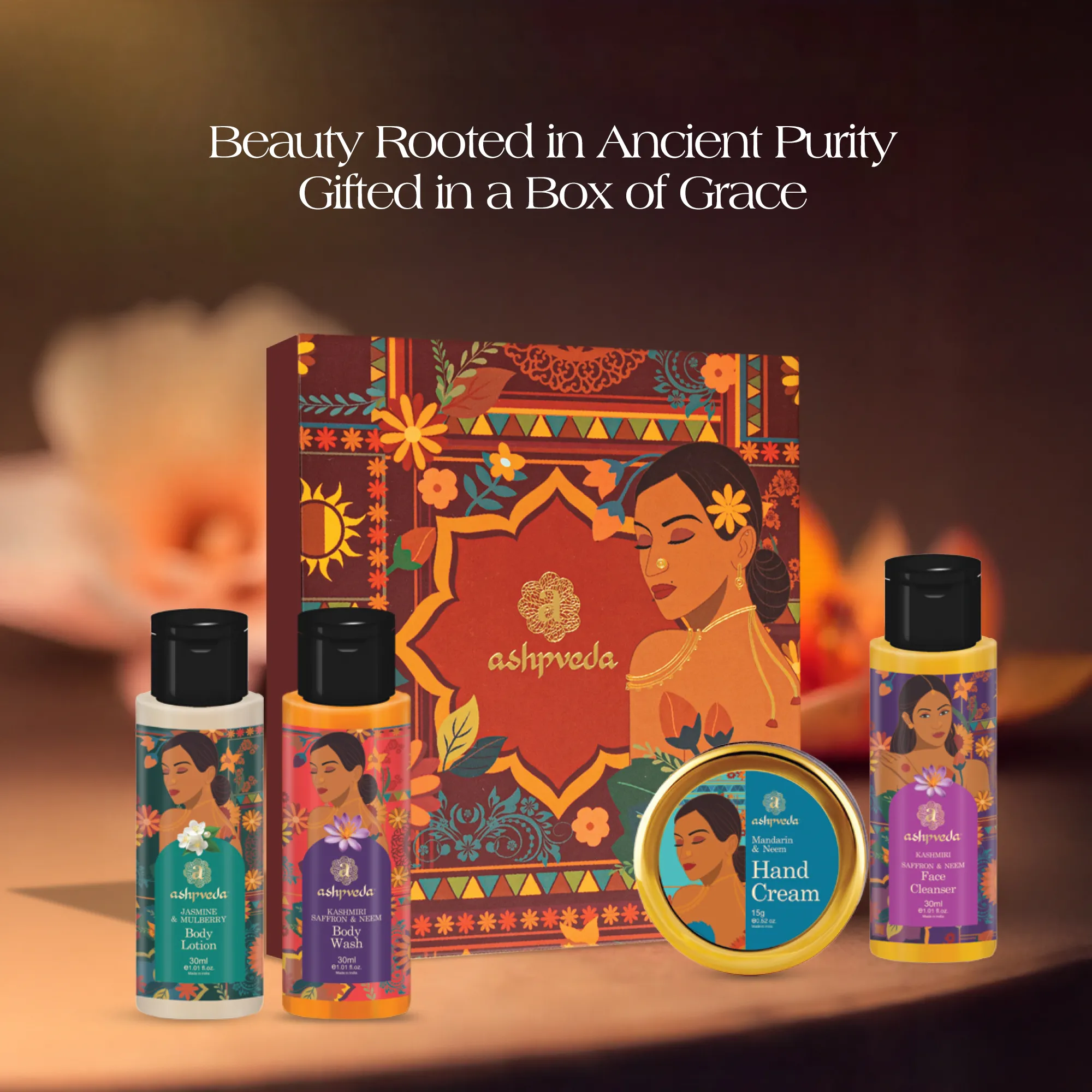 Ashpveda Heritage Skin and Body Care Travel Gift Box view 2