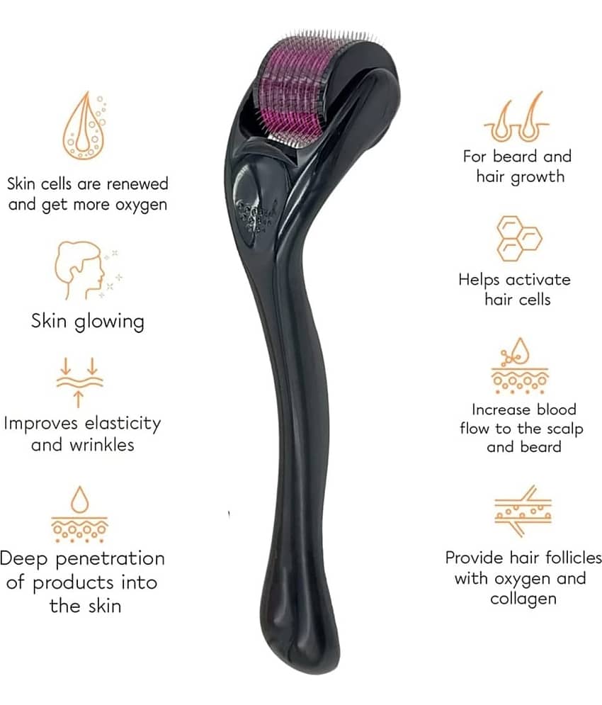 Derma Roller For Hair Growth 0.5mm with 540 SS Needles, Reduces Acne Scars view 2