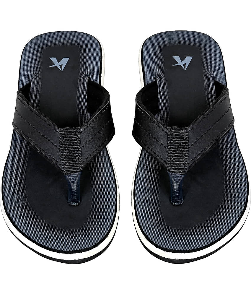Chappal Wala Black Men's Thong Flip Flop view 2