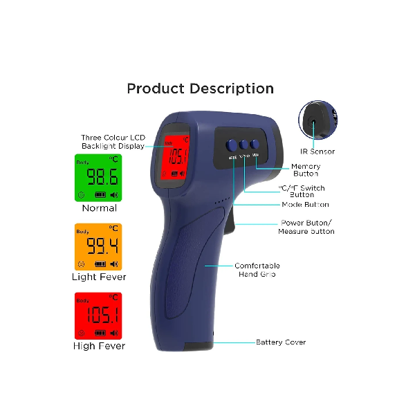 Intex Thermobeam Infra Red Thermometer with Advance Laser Pointing Feature 1 Nos view 2