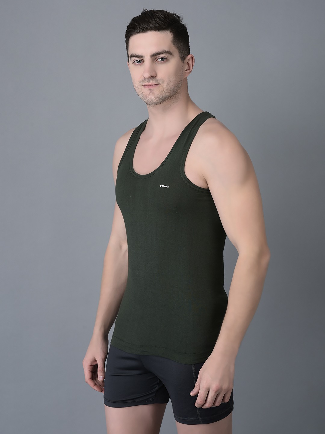 Men's Assorted Pack of 3 Solid Combed Cotton Shrinkless Vest view 2