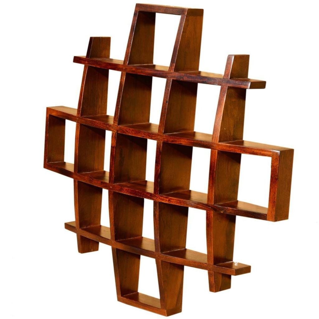 Solid Wood Appel Display Wall Hanging Shelves view 2