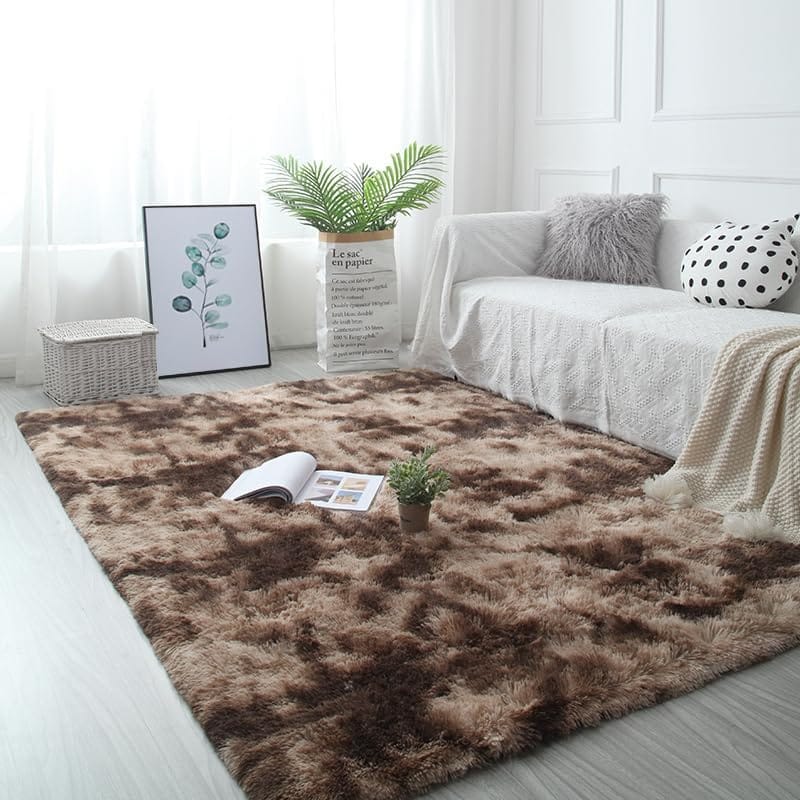 Global Home Shaggy Floor Carpets for Living Room, Elegant Bed Side Runner, Modern Carpets for Bedroom, Drawing Room,Carpets for Living Room Etc.Size 4 x 6 feet view 2