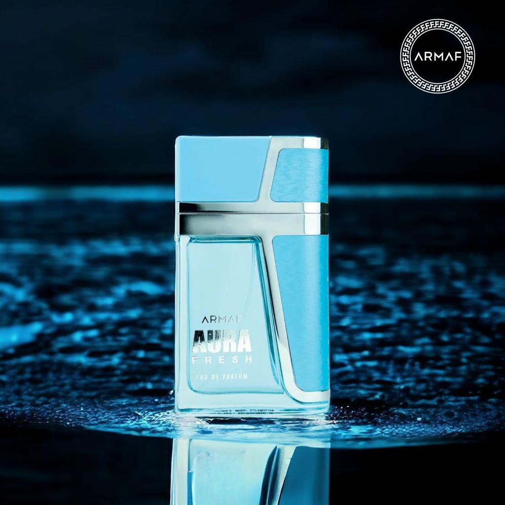 Armaf Aura Fresh Eau de Parfum for Men – 100 ml | Cool Aquatic & Clean Masculine Fragrance view 2