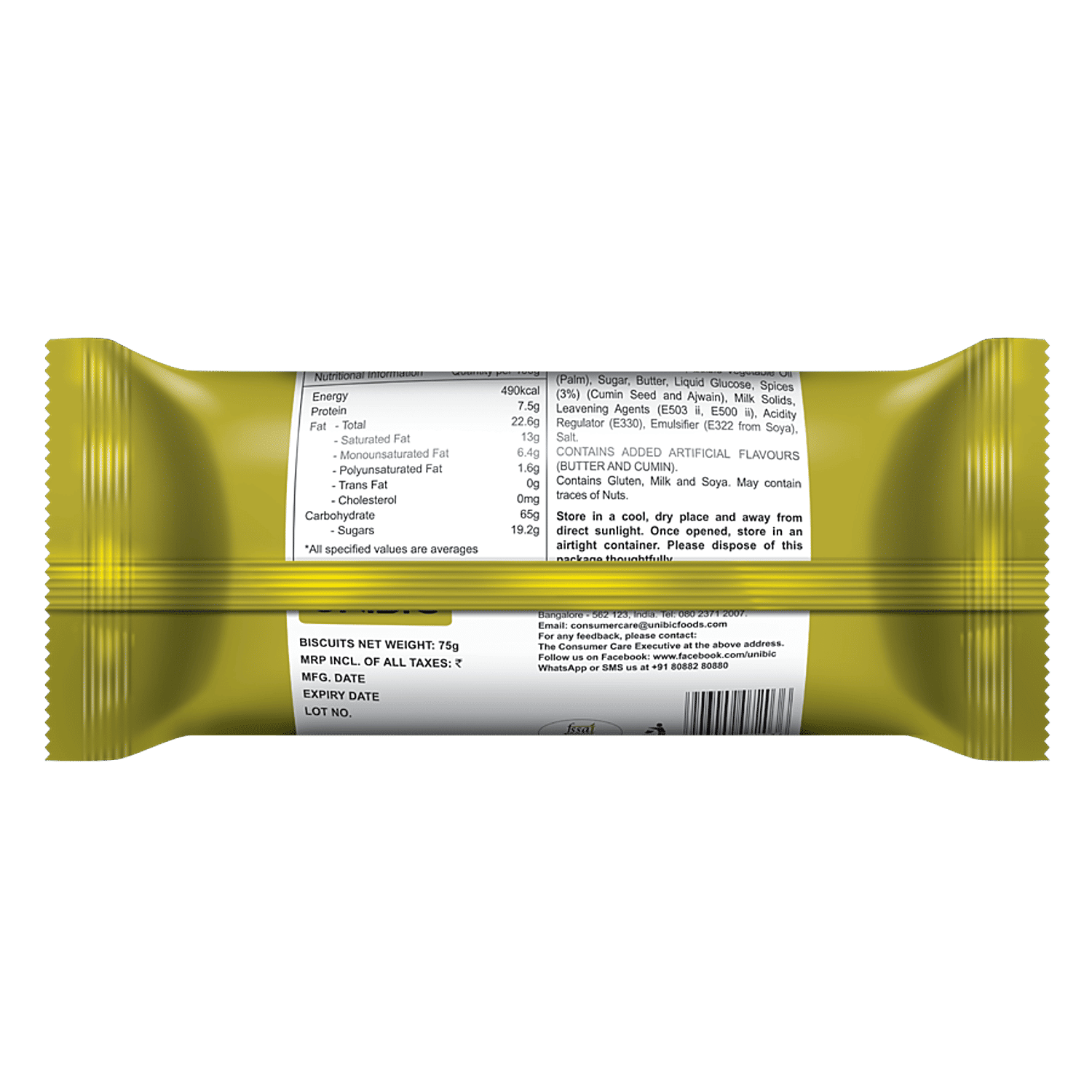 Unibic Doosra Jeera Cookies, 75 G Pouch view 2