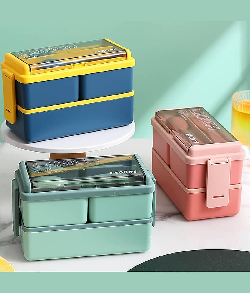 Swaraa Kitchenware Plastic Lunch Box 1 - Container ( Pack of 1 ) view 2