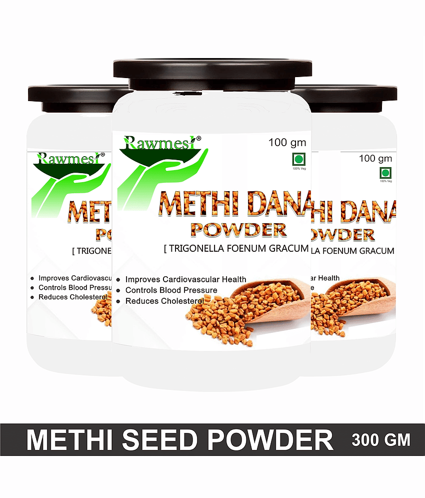 Rawmest Methi Seeds, Methi Dana | Fenugreek Seed Powder 300 Gm Pack of 3