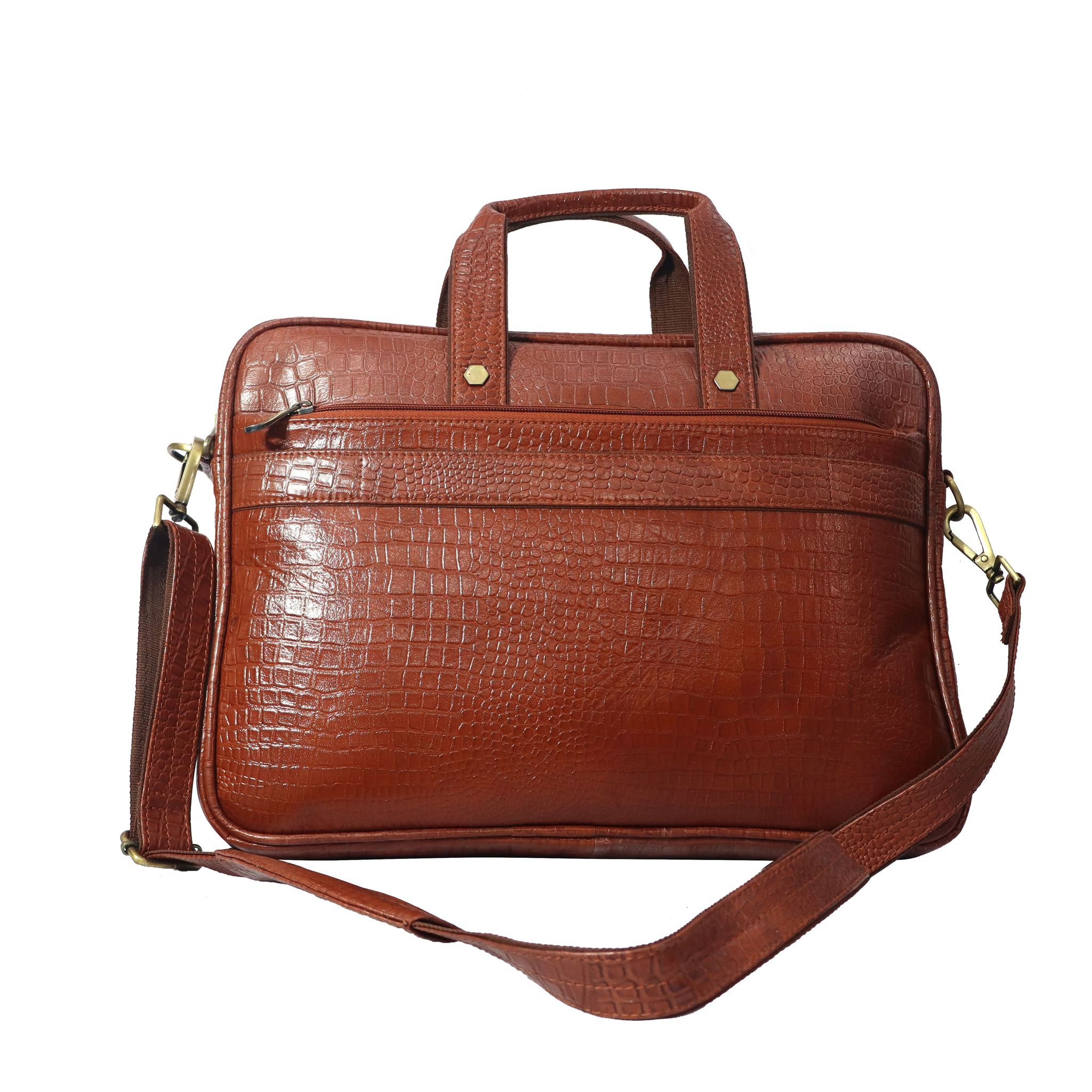 Fhs ExecutiveCraft Genuine Leather Laptop Briefcase: Elevate Your Professional Presence view 2
