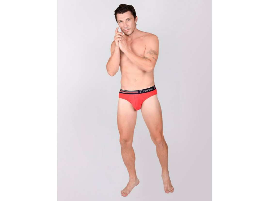 Frenchie Casuals 4000 Men Solid Cotton Briefs in Assorted Colours Pack of 2 - S view 2