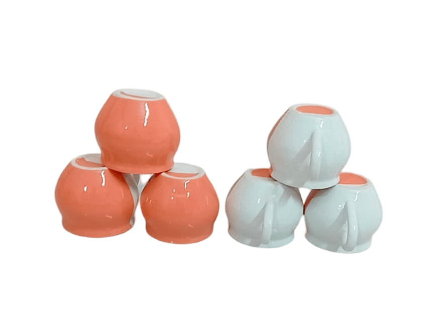 Set of 6 Small Ceramic Cups Pinch Pots for Kitchen view 2
