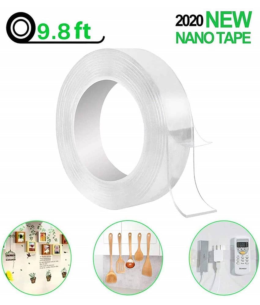 BHAVYTA COSMETIC - Transparent Double Sided Decorative Tape ( Pack of 1 ) view 2