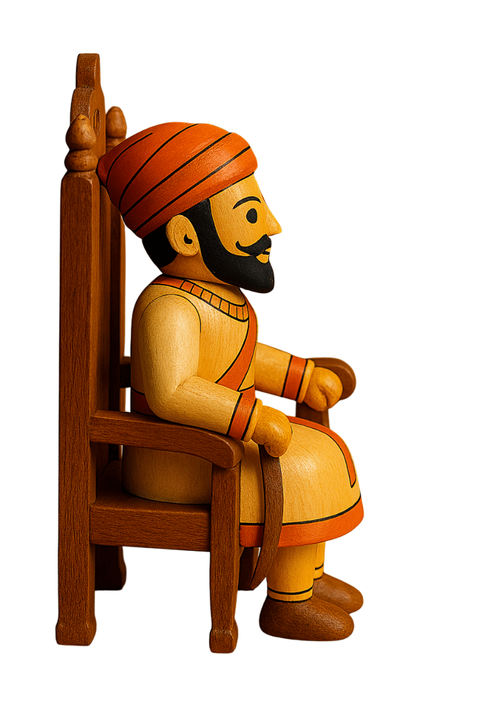 Handcrafted Indian Wooden Maharaja Figurine | Ethnic Home Decor Showpiece | Traditional Art view 2