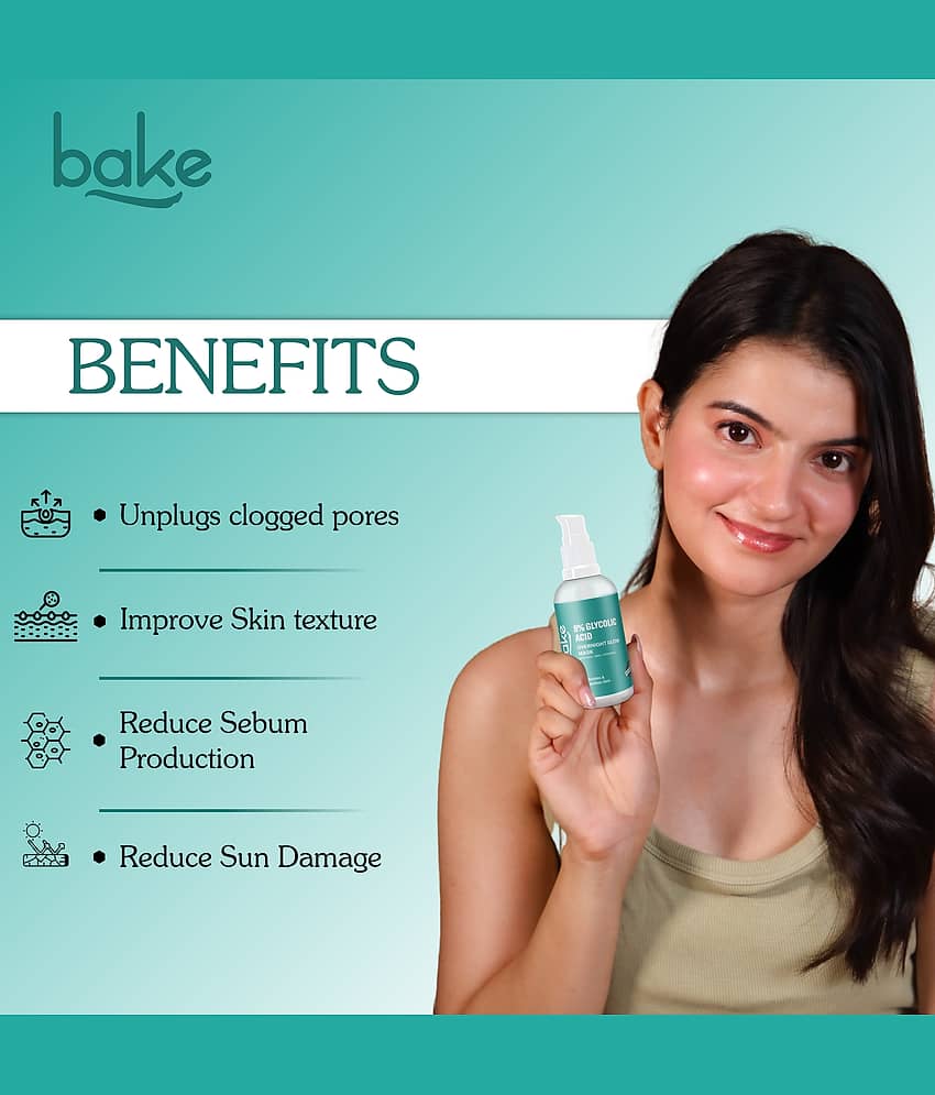 BAKE Face Serum Glycolic Acid Pigmentation Reducing For All Skin Type ( Pack of 1 ) view 2