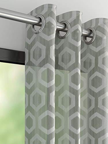 DDECOR - 100% PolyesterSheer PatternDoor 7 Ft|135 CM X 225 CM| - Grey view 2