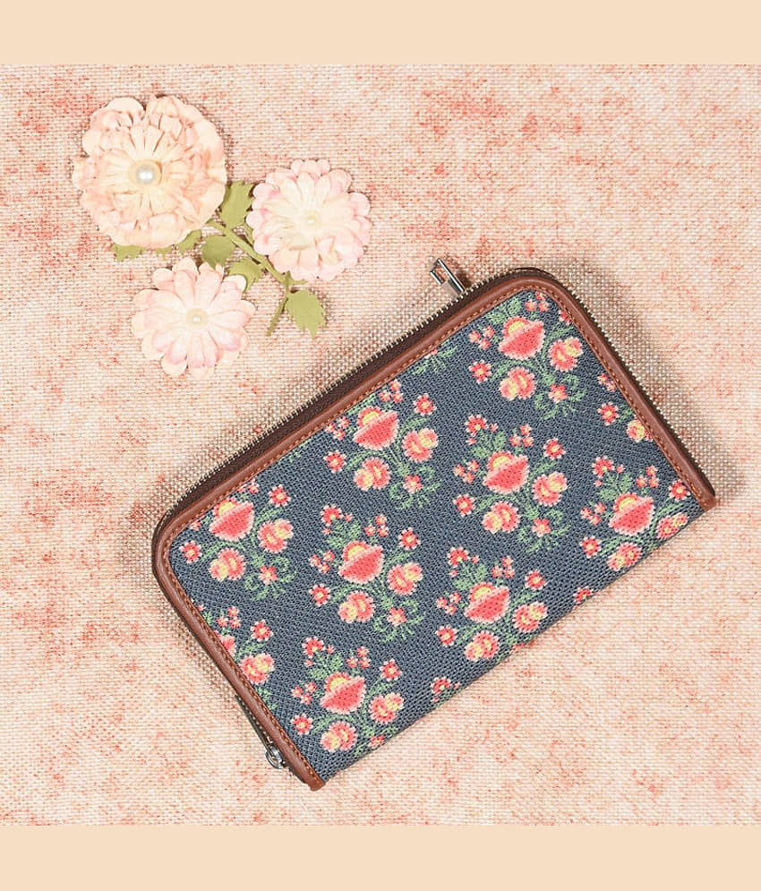 Zouk - Jute Blue Women's Zip Around Wallet ( Pack of 1 ) view 2