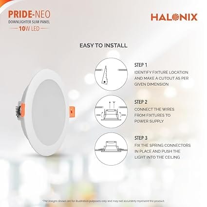 10W 6500K Pride recessed led downlighter | Cut Out- 3.8 inch, Dia- 5 inch | Led Ceiling Light for Home, Shop and Office |Pack of 4 view 2