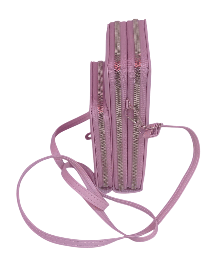Women's Korean Style PU Leather Phone Bag with Crossbody Strap view 2