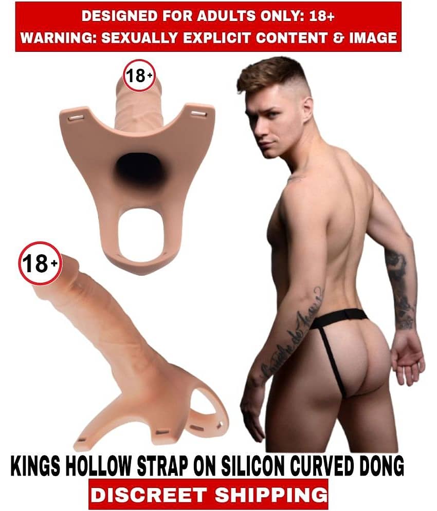 MALE ADULT SEX TOYS KINGS HOLLOW STRAP ON SMOOTH SILICONE DILDO For Men view 2