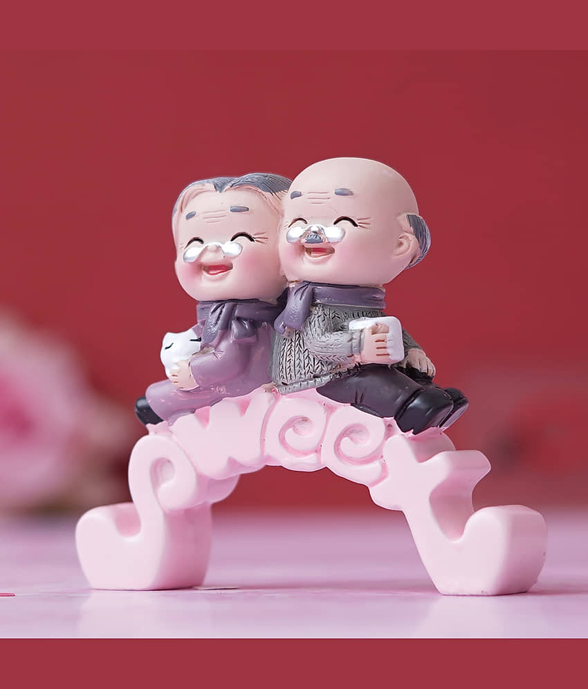 eCraftIndia Multicolor Resin Couple Figurine view 2