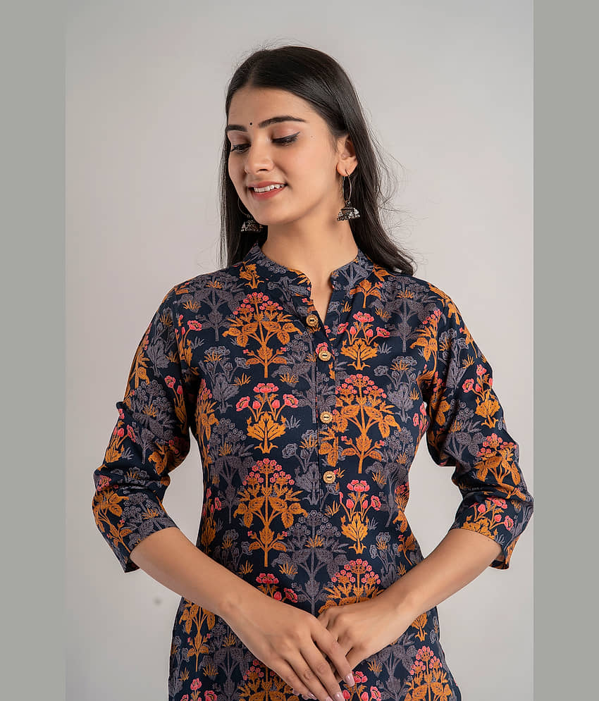 MAUKA - Multicolor Rayon Women's Straight Kurti ( Pack of 1 ) view 2