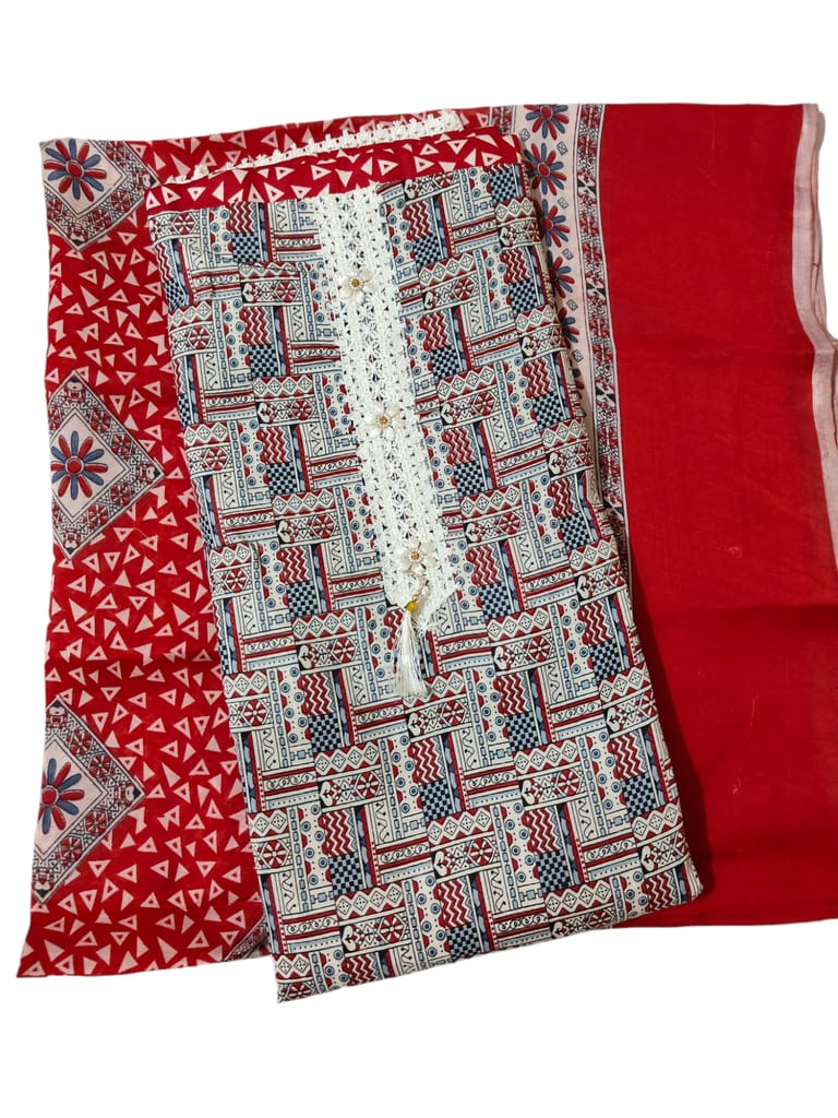 Women's Cotton Dress Material (Unstitched Salwar Suit) view 2