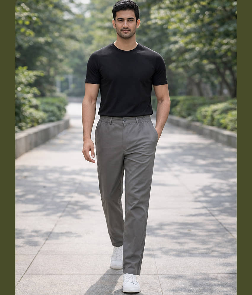 QuaClo Cotton Men Pyjama ( Grey ) view 2