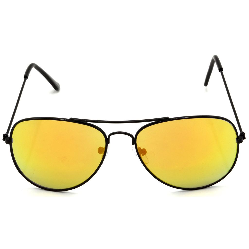 Hrinkar Golden Pilot Sunglasses Styles Black Frame Glasses for Men & Women - HRS432 view 2