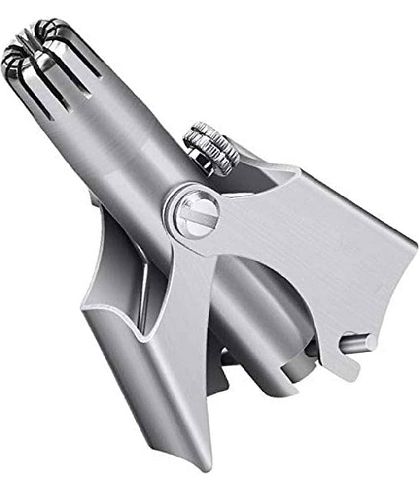 MAHADEV ENTERPRISE Hair Nose Remover Silver Corded,Cordless Nose Trimmer With 60 minutes Runtime view 2