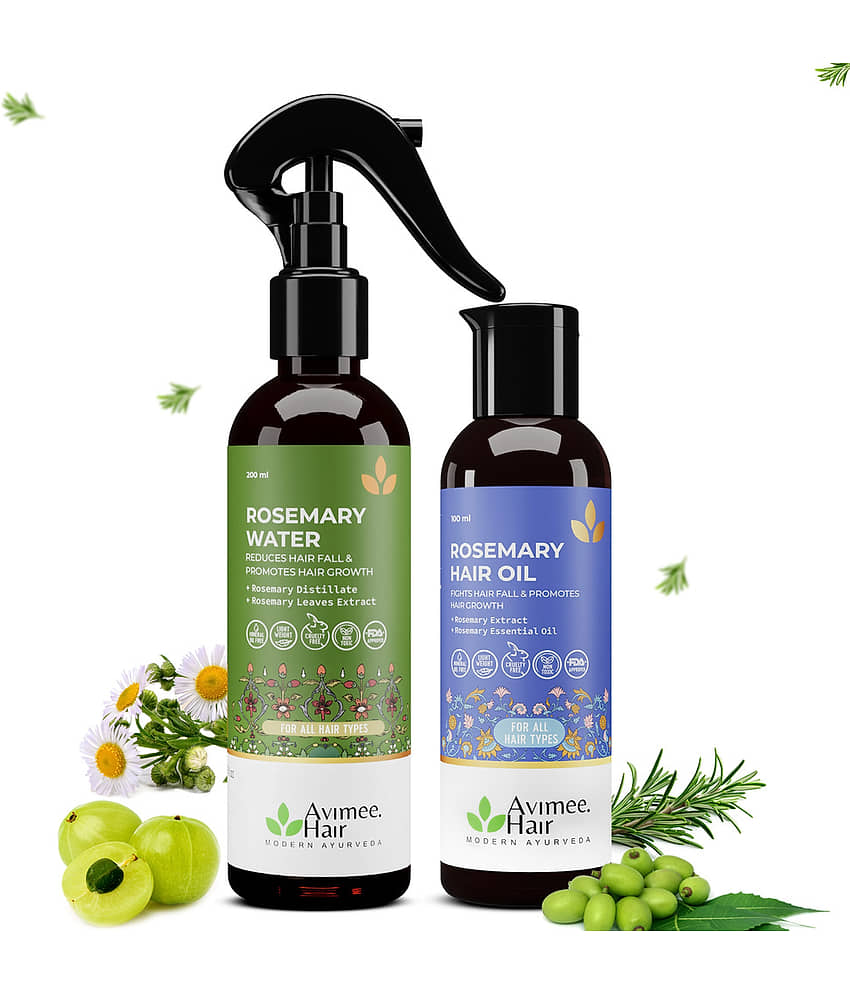 Avimee Herbal Rosemary Hair Combo Rosemary Oil (100ml) and Rosemary Water (200ml) For Hair Growth & Fall Control,(Pack of 2)
