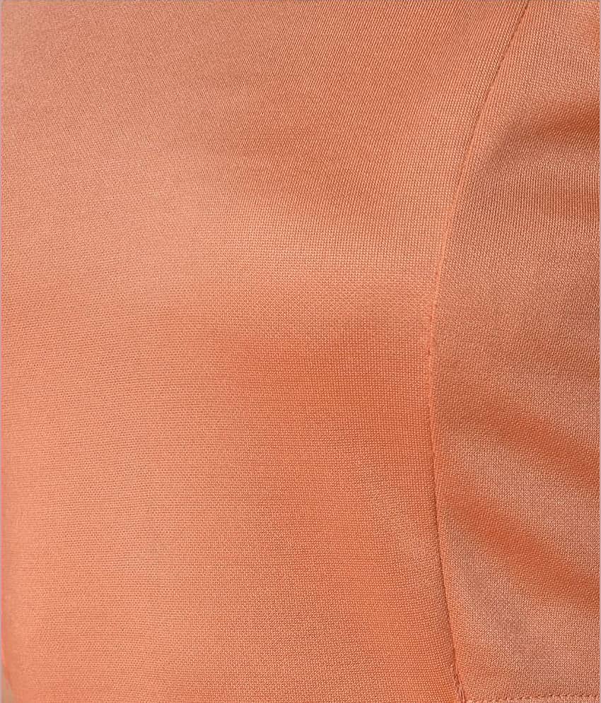 Chimpaaanzee Women's Polyester Crop Top ( Peach ) view 2