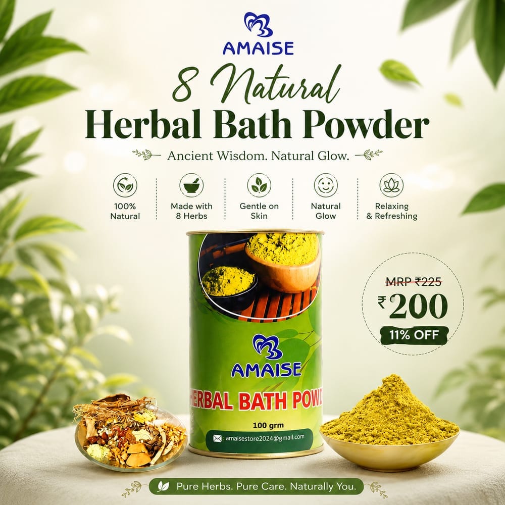 Amaise 8 Natural Herbal Bath Powder 100 gm view 2