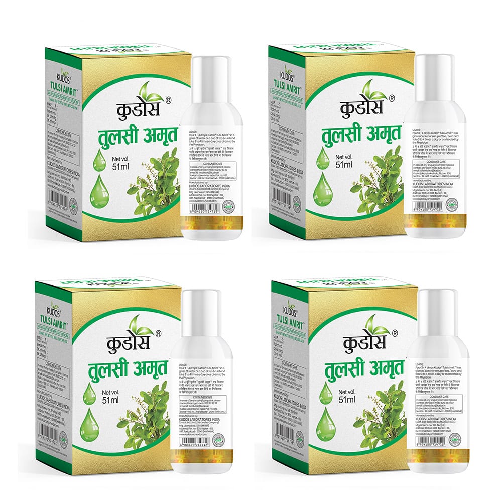 Kudos Tulsi Amrit Drops | 51ml | Pack Of 4 view 2