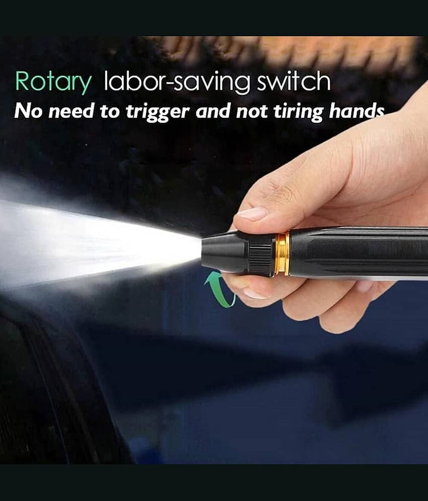 High-Pressure Washing Water Gun - Plastic Adjustable 1/2" Hose Pipe Water Spray Gun for Car Wash Bike Washing Brass Jet Water Spray, Nozzle for Garden & Window, High-Pressure Gun view 2
