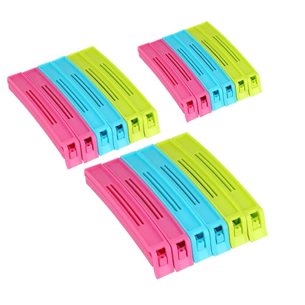 Multipurpose Food Snack Plastic Bag Clip Sealer (Multicolor) (18pc)