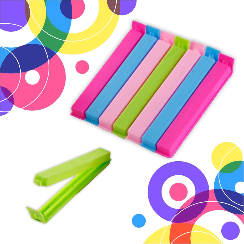 Multipurpose Food Snack Plastic Bag Clip Sealer (Multicolor) (18pc) view 2